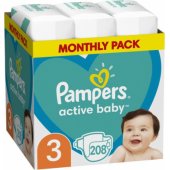 Active Baby, dydis 3, 208 sauskelnės, 6-10 kg