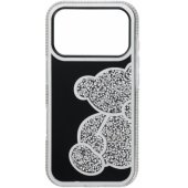 _8447741 Sidabrinis „Teddy Bear“ dėklas, skirtas iPhone 17 Pro Max / 18 Pro Max