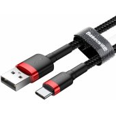 Cafule USB-C QC 3.0 3 m juodas