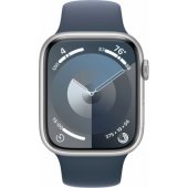 Watch Series 9 Cellular 45 mm sidabrinis/ audros mėlynumo sportinė apyrankė - S/ M
