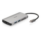 8 in 1 USB-C Hub with HDMI/ Ethernet/ Card Reader/ Power Deliver