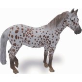 Collecta britų dėmėtojo ponio kumelės figūrėlė, kaštoninis leopardo rašto kailis (887