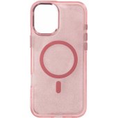 Glitter Case MagSafe suderinamas dėklas iPhone 17 Pro Max, rožinis