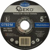 Geko Tarcza do cięcia metalu GEKO PREMIUM 125x2 Inox (10/ 50/ 200)