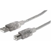 USB-A į USB-B 5 m sidabrinis (345408)