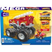 Mattel Hot Wheels Monster Trucks Mega – 5-Alarm konstravimo transporto priemonė