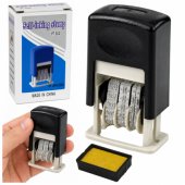 Automatinis reguliuojamas biuro datos antspaudas, juodas