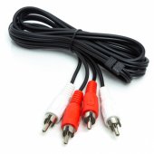 Audio Cable 2x RCA - 2x RCA 1m Black