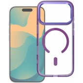 _8455339 iPhone 17 Pro / 18 Pro skaidrus hibridinis „Mag“ dėklas su rėmeliu