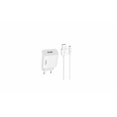 KSC-314 EU Mains Charger + USB to Lightning 2.4A 1m White
