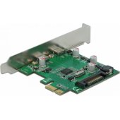 DeLOCK PCIe x1> 2x išorinė SuperSpeed ??USB – (USB 3.2 Gen 1) USB tipas