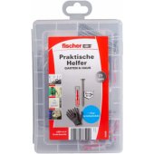 FISCHER practical helpers garden & house, dowels (light grey/ red, 71 p