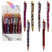 Metalinis automatinis tušinukas, mėlynas rašalas, 1,0 mm