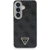 PU Leather 4G Strass Triangle Logo Gold Frame Case Galaxy S26 Black