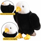 _7676134 Plush Eagle Bird Plush Toy Mascot Cuddly Toy Black and White