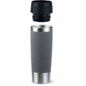 Emsa TRAVEL MUG Classic Grande terminis puodelis (pilkas / nerūdijantis plienas, 0.5