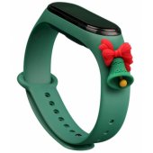 Xiaomi Mi Band 5/ 6 žalias kalėdinis varpelis