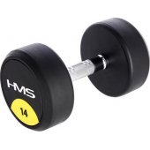 HMS HG PRO gumuotas hantelis 1 x 14 kg
