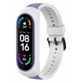 Xiaomi Mi Band 3/ 4/ 5/ 6 baltos/ violetinės spalvos, dviejų spalvų