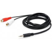 Jack 3.5mm į 2x RCA 2.5 m Juodas (147093)