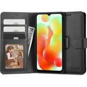 Xiaomi Redmi 12C piniginės tipo dėklas, juodas