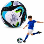 Training Football for Grass Field, Black and Blue, 22cm, size 5