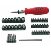 Screwdriver with bits 1/ 4 52pcs with reverse blister