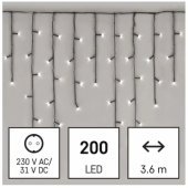 ZY2050 200 LED šaltai balta 3,6m