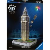 Ravensburger 3D dėlionė Iconics: Big Ben – su apšvietimu, 216 detalių