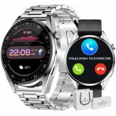 GW450-4 Silver + Black Silicone Strap