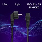 Power cable IEC C5/ SCHUKO (27084) Black