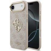 PU Leather 4G Metal Logo Gold Frame Case iPhone Air Pink