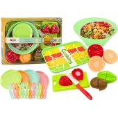 Vaisių pjaustymo rinkinys, salotų stalo įrankių padėklas, maisto produktai, 25 vnt.