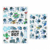 AstroBot šaldytuvo magnetukai (3 lapai su 34 magnetukais)