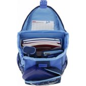 Herlitz school bag UltraLight (blue, school pencil case with 16 parts,