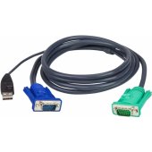 2L-5203U USB KVM kabelis su 3-in-1 SPHD 3m