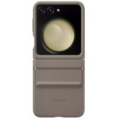 Atverčiamas dirbtinės odos dėklas, skirtas Samsung Galaxy Flip 5 Etoupe