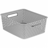 Basket Jute Grey 35x30x13cm