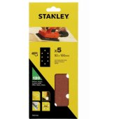 STA.SAND PAPER 93mm x 190mm P120 / 5pcs. 8 HOLES WITH VELCRO