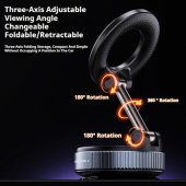 X68 Universal Car phone holder with vacuum suction and magnetic bracke
