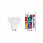 LED daugiaspalvė lemputė su nuotolinio valdymo pultu GU10, 120°, 2.9W, 250lm, 2
