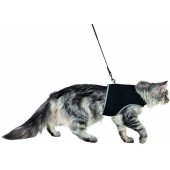 Minkštos petnešos katėms su pavadėliu XL 36–54cm 1.2m