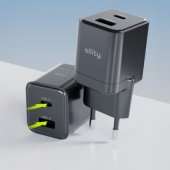 GaN PD QC ATC-01-20WAC 1x USB-C 1x USB-A 20W Black