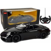 Porsche 911 Carrera S nuotoliniu būdu valdomas automobilis RC Rastar, juodas, 1:12