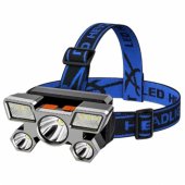 LED galvos žibintas, keturi apšvietimo režimai, reguliuojama galvos juosta, atsparus vandeniui
