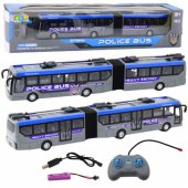 RC Police Articulated Bus Remote Controlled Lights Gray 1:32
