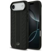 Leather Laurel Leaves Stripes MagSafe iPhone Air Black