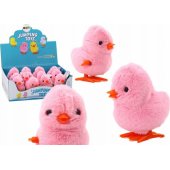 Jumping Chicken Wind-Up Plush Toy Decoration Pink