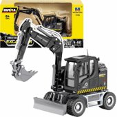 _8430229 HUINA Koparka Kołowa Ze Spychaczem Metalowa Huina Czarna 1:50