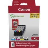CLI-571XL Color + Photo Paper Value Pack